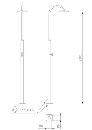 Doccia da Giardino Rubinetto a Vitone Ama Luxury Giove