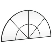 Specchio da Parete | Specchio decorativo Nero 100x50 cm Arco in Ferro