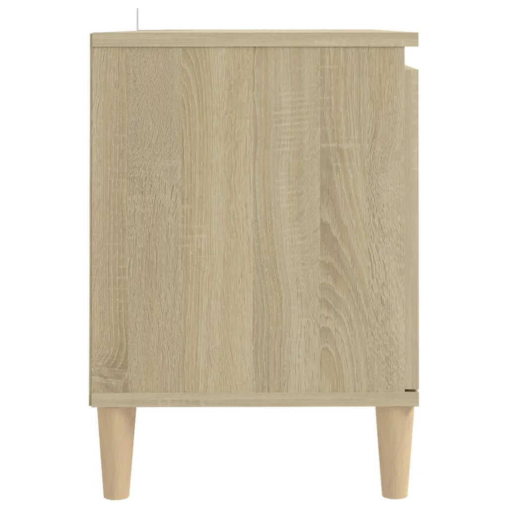 Mobile TV con Gambe in Legno Rovere Sonoma 103,5x30x50 cm 805962