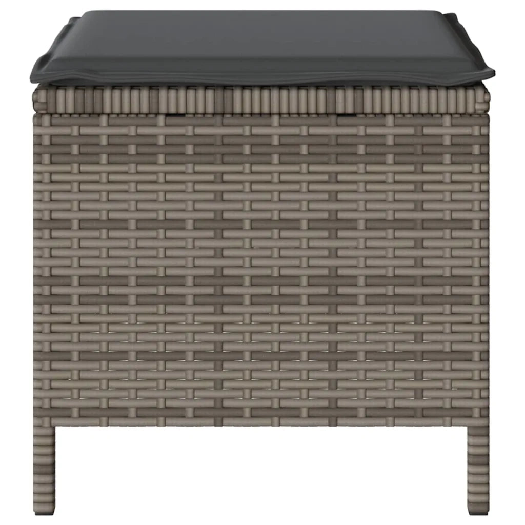 Set da Pranzo per Giardino Grigio polyrattan 42007920