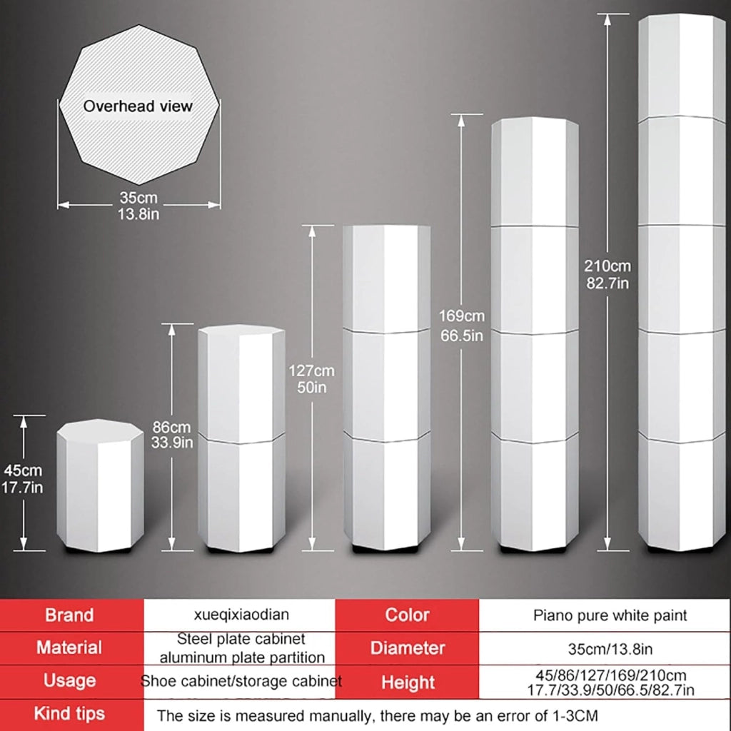scarpiera Scarpiera in Metallo Girevole a 360° - Organizzatore per riporre Scarpe in Oro Bianco per corridoio del Soggiorno, scarpiera Indipendente salvaspazio - 45 cm/17.