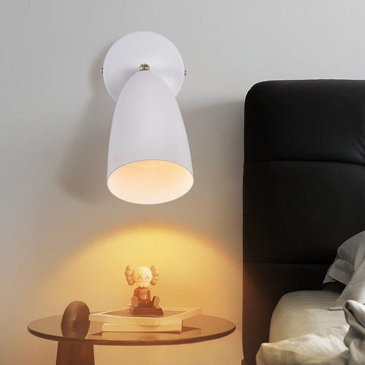 ZMH Applique da parete per interni vintage bianca faretto da parete regolabile per camera da letto 40W