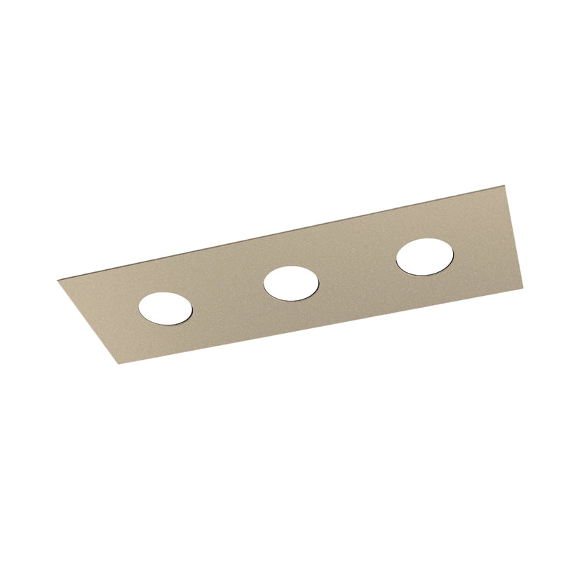 Toplight Plafoniera da soffitto rettangolare 3 luci Area con attacco GX53, struttura colore sabbia, design moderno 60x20x3cm