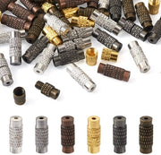 Connettori a vite 120 set - Ottone - 6 stili - Connettori per gioielli - Attività artigianali - Pezzi di regolazione 0,43~12x0,16 pollici