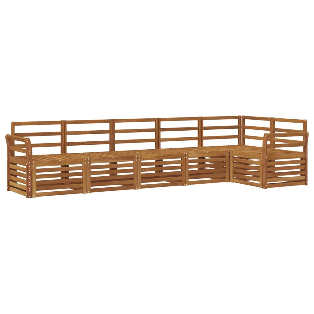 Set divani 6 pcs Naturale Legno di Acacia Massello 3374889
