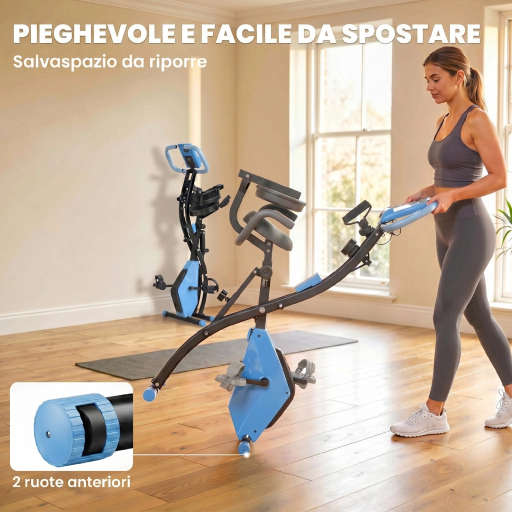 Bicicletta da Camera Pieghevole con Schienale ¨C zephmum ¨C 8 Livelli di Resistenza, LCD, Sella Regolabile
