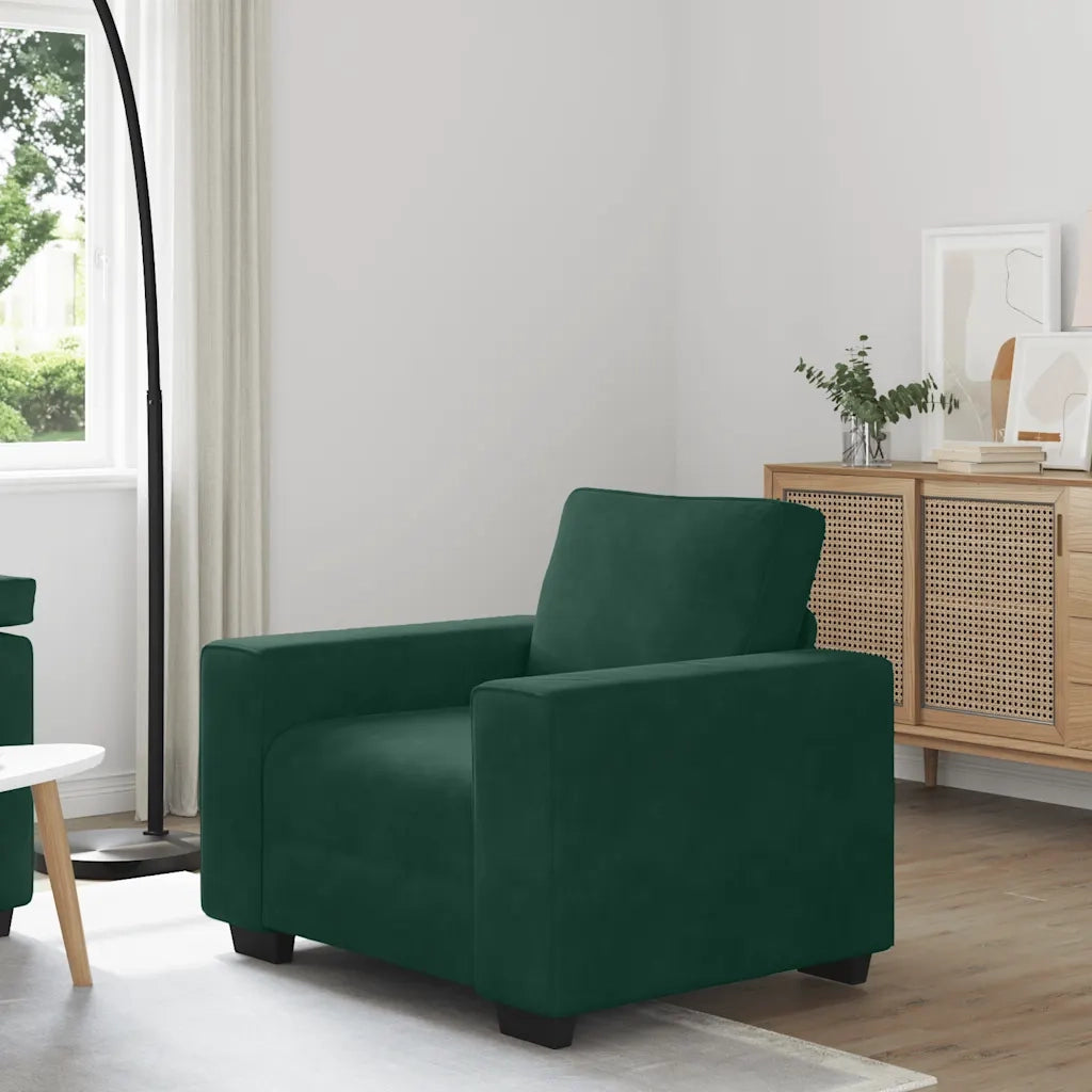 Divano Sedia-Poltrona-Sofa Relax Verde Scuro 60 cm Velluto 577240