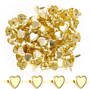 Mini Chiodi a forma di cuore in acciaio - 100 Stuks - Chiodi a forma di cuore - Chiodi per Scrapbooking - Leganti leggeri e compatti