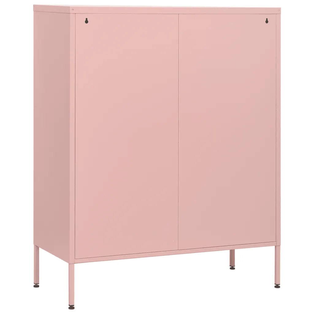Cassettiera Rosa 80x35x101,5 cm in Acciaio 336202