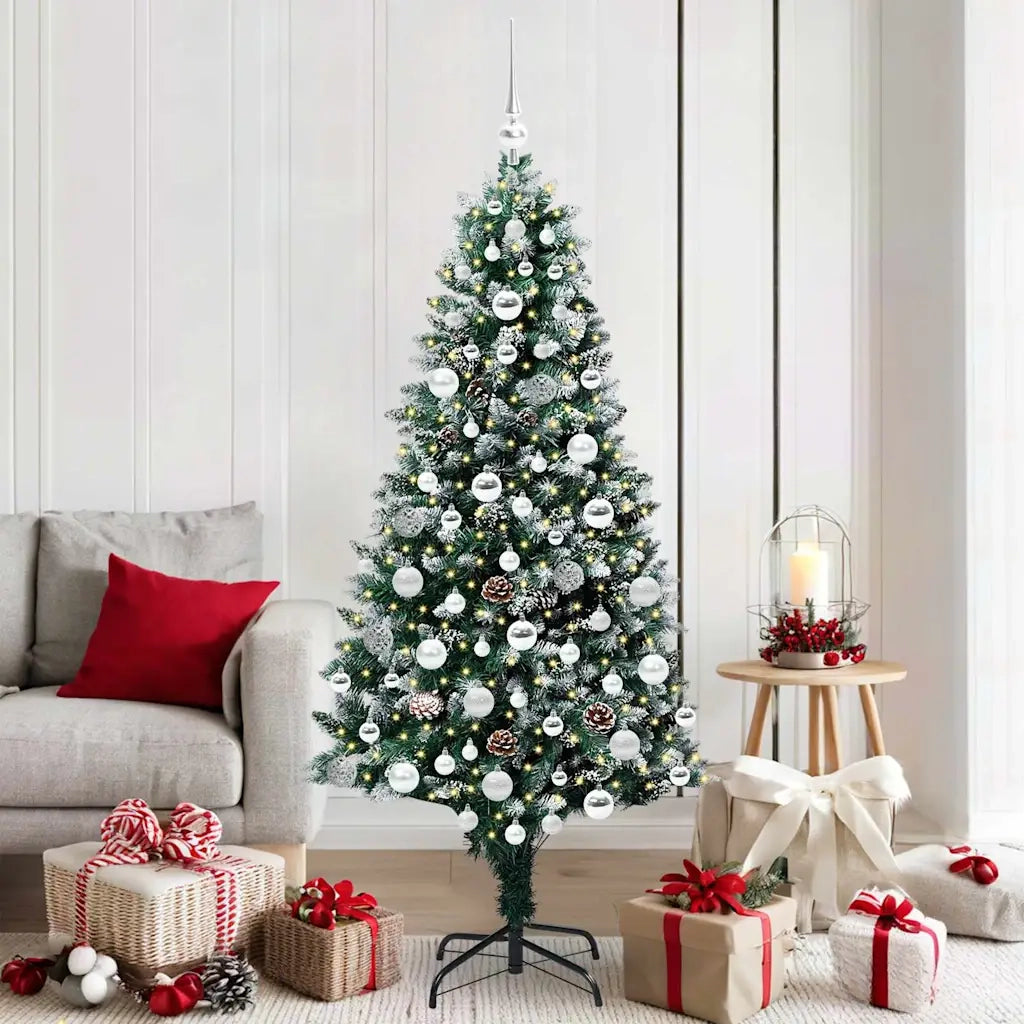 Albero di Natale artificiale con 300 LED Verde 180 cm 3396269