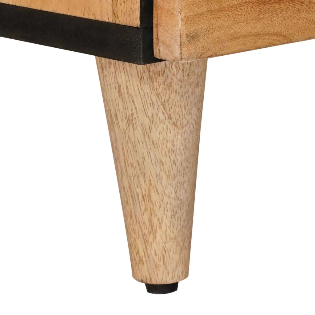 Credenza Naturale 60 x 33,5 x 100 cm Legno di mango massello