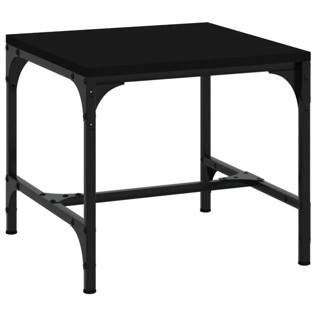 Tavolini 2pz Nero 40x40x35 cm in Legno Multistrato 819403