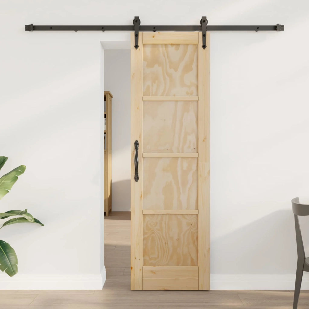 Porta scorrevole ORKDAL Naturale e Nero 61 x 198,5 cm