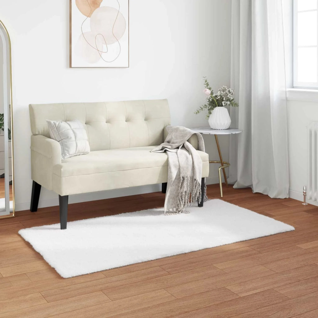 Tappeto antiscivolo in sintetica di coniglio OLITE Bianco 42021610
