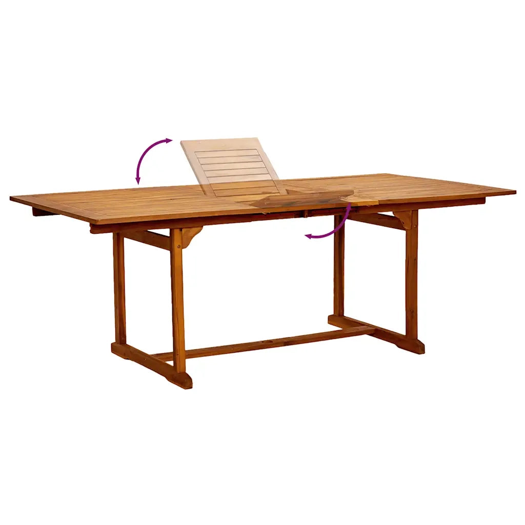 Set Pranzo da Giardino 5pz Legno Massello di Acacia e Textilene