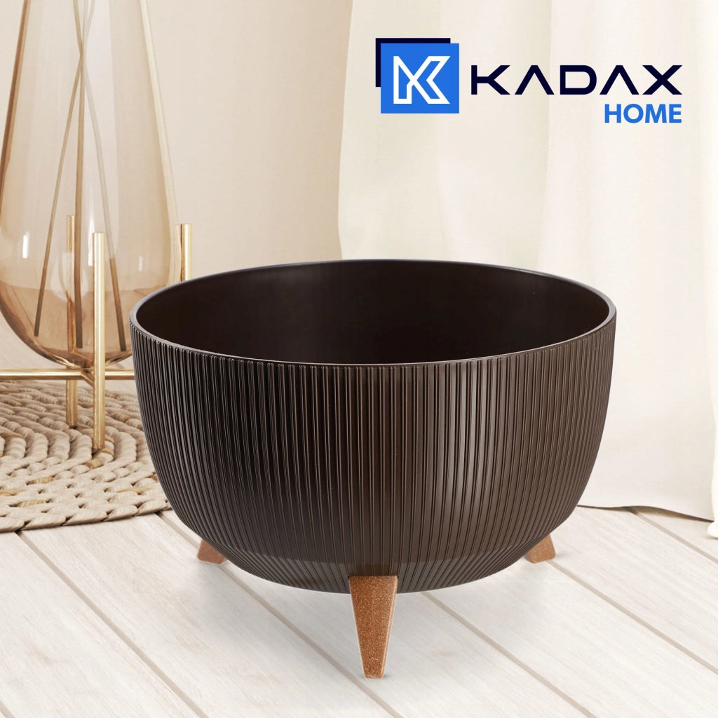 Vaso da giardino KADAX con gambe per fiori, grande ciotola rotonda da 40 cm