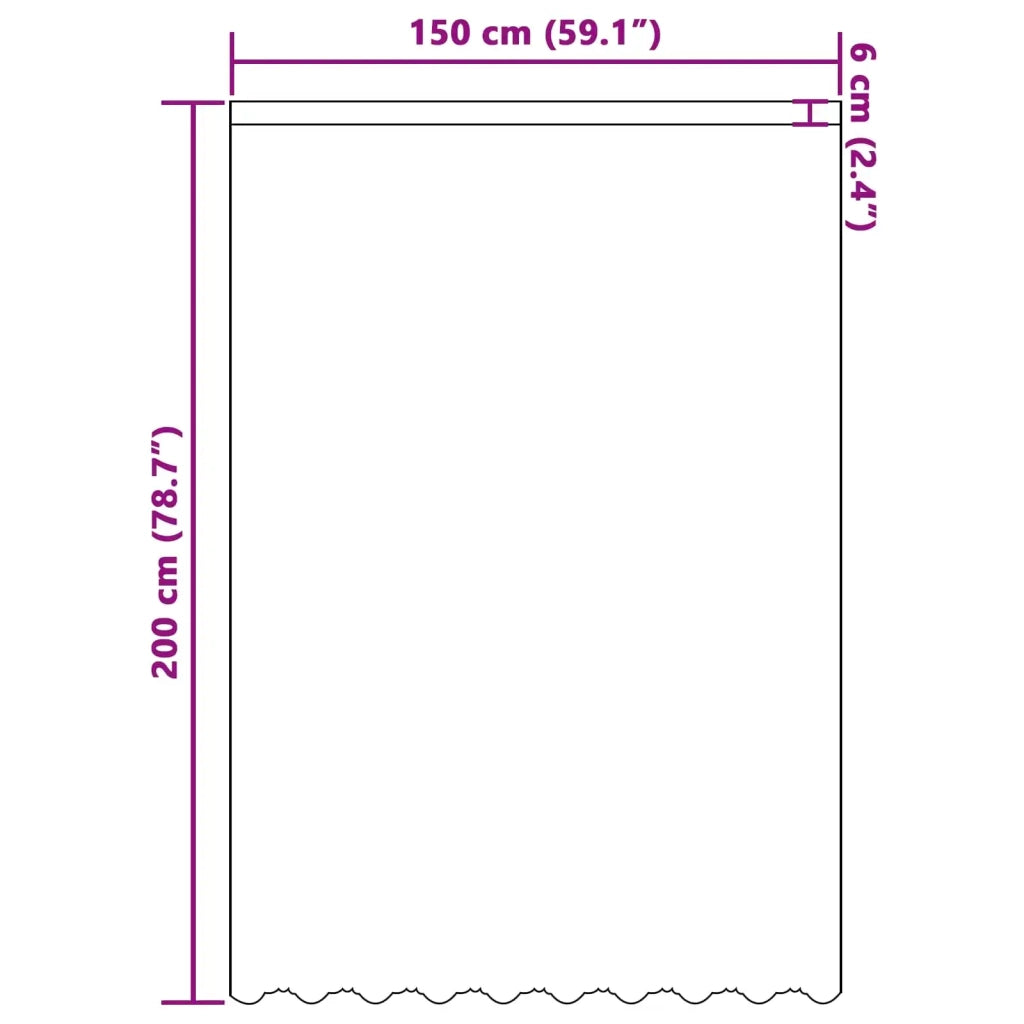 Tenda in Pizzo con tende Bianco 200 x 150 cm Poliestere 4107871