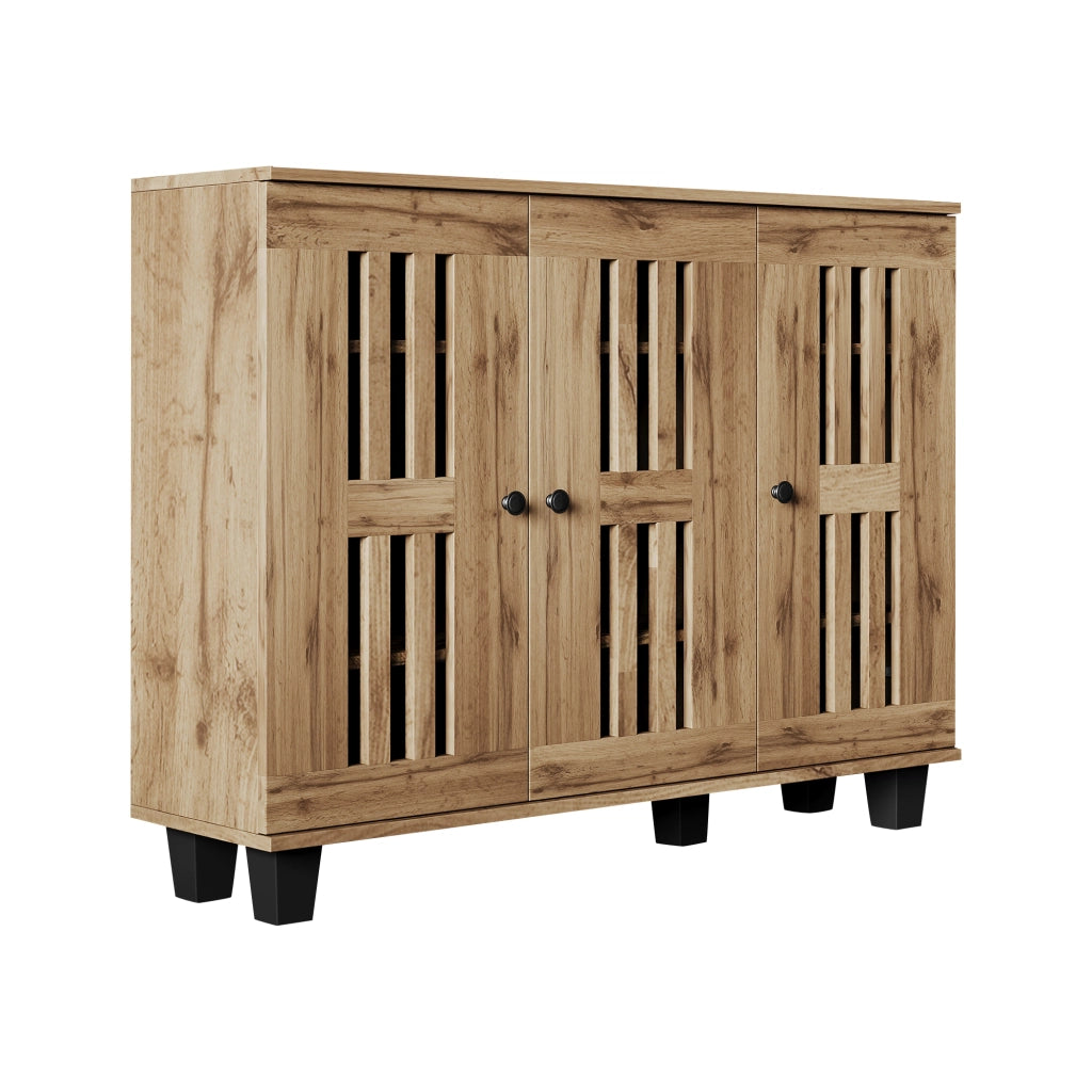 Credenza laterale - Zephmum- 120x32x92cm- 3 ante 8 scomparti