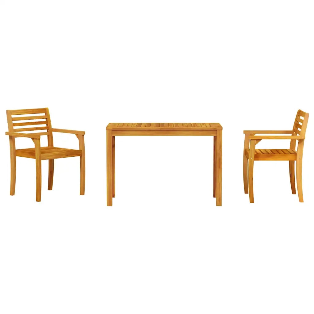 vidaXL Set da Pranzo per Giardino 3 pcs Marrone