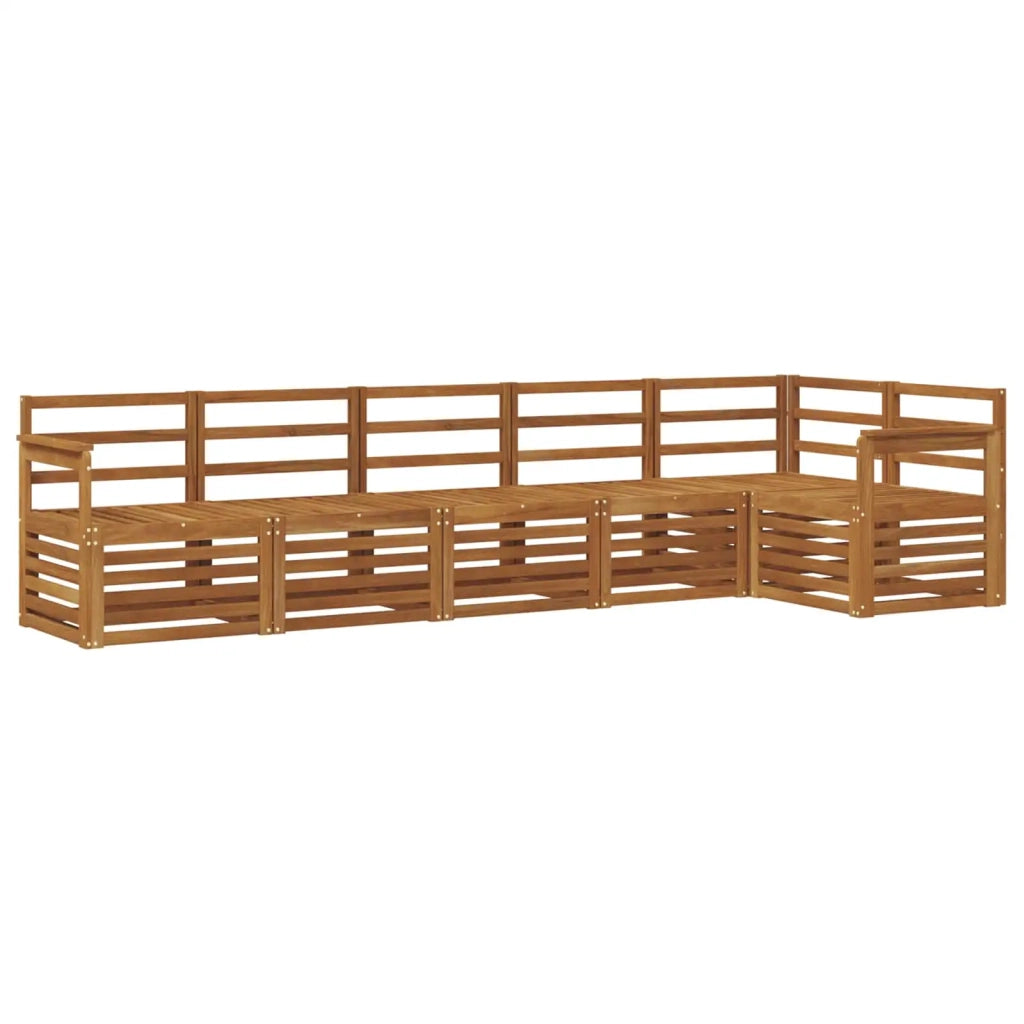 Set divani 6 pcs Naturale Legno di Acacia Massello 3374874