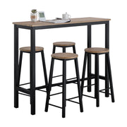 Set 5 Tavolo con 4 sgabelli,Bancone Bar tavolo bar con sgabelli penisola cucina Nero OGT22-SCH
