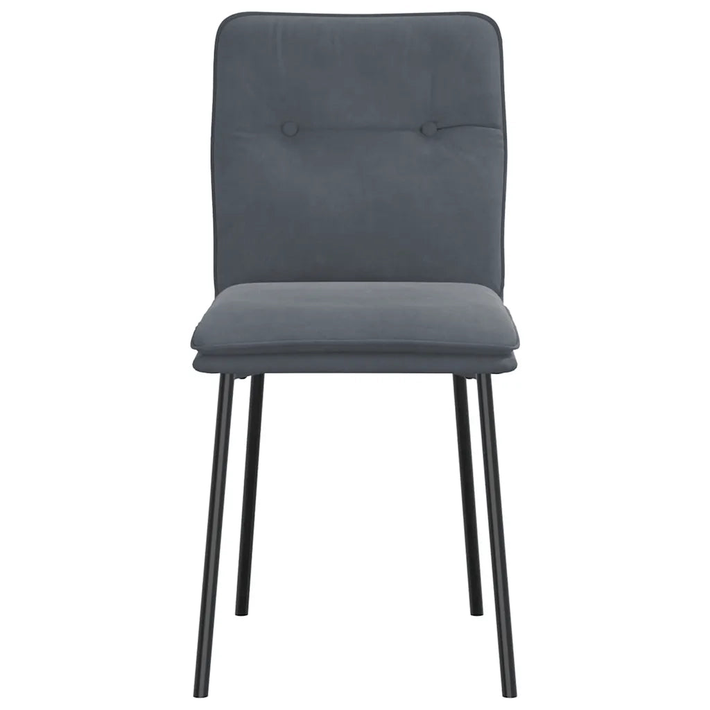 Sedie da Pranzo 2 pz Grigio Scuro in Velluto 4101310