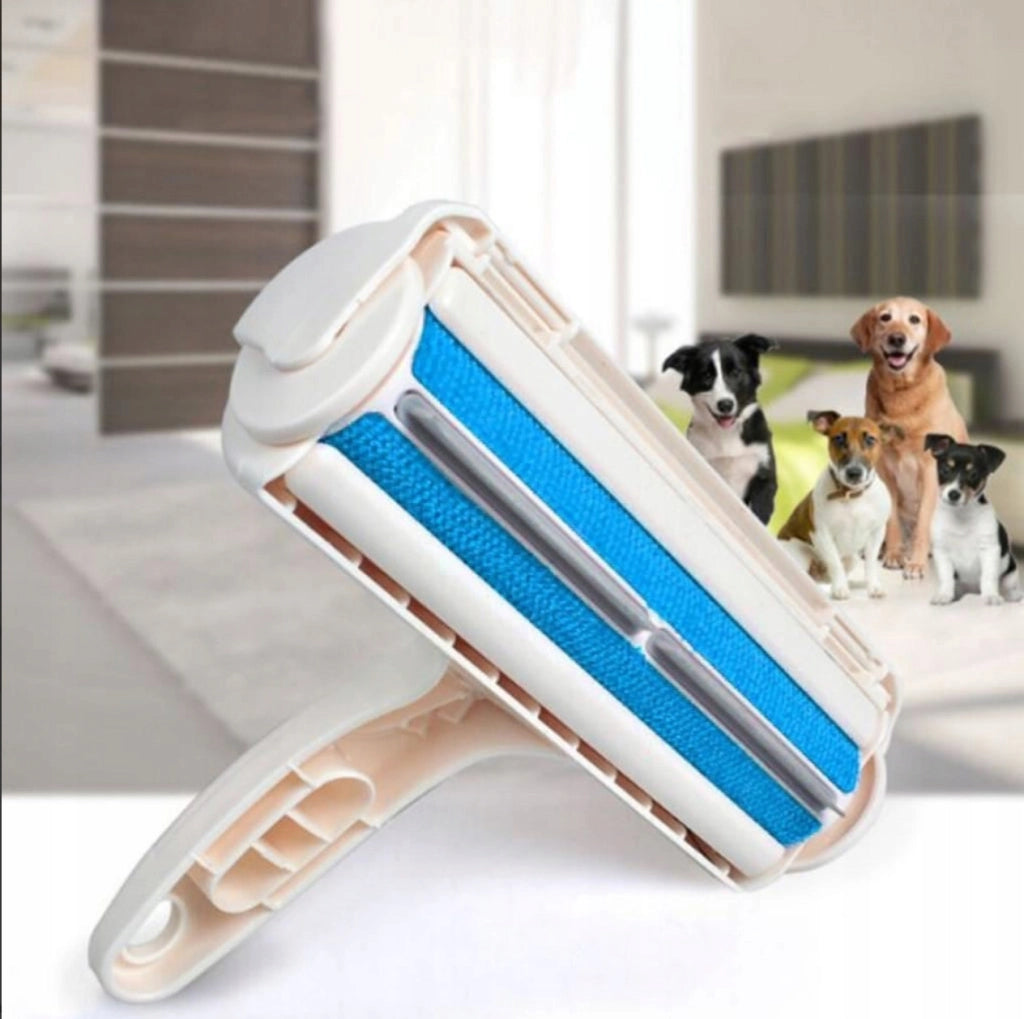Rullo Raccogli Peli per Animali Domestici – Nylon e Gomma | 19,5x6,5 cm, Manico 11,5 cm