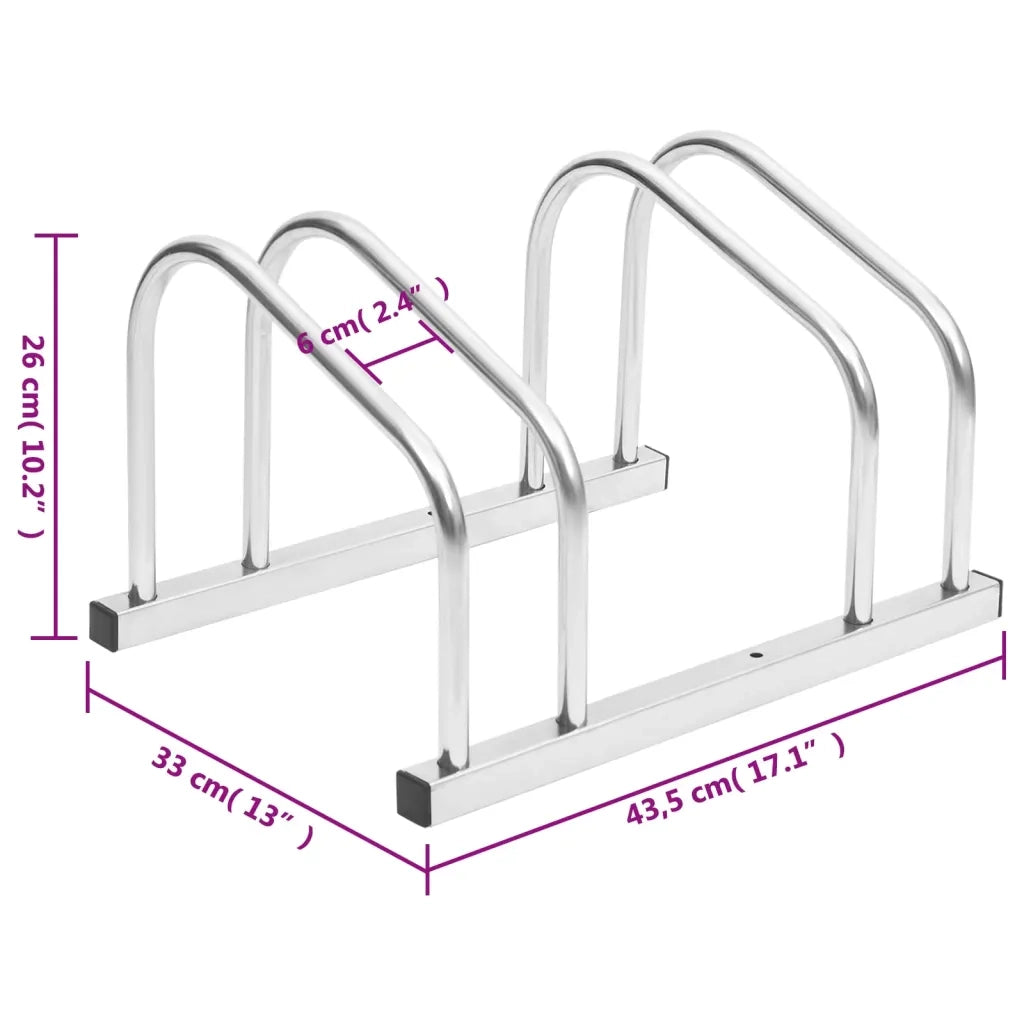 Portabici per 2 Biciclette Acciaio Zincato 154417