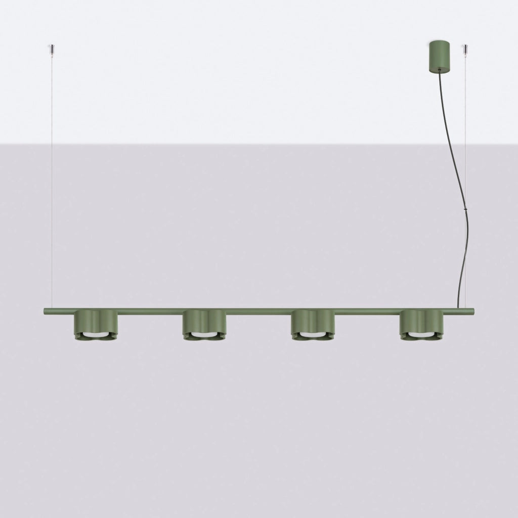Lampadario OVIO 4 verde oliva Gx53