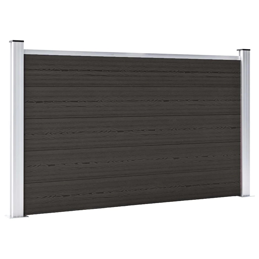 Pannello di Recinzione in WPC 180x105 cm Nero cod mxl 19152
