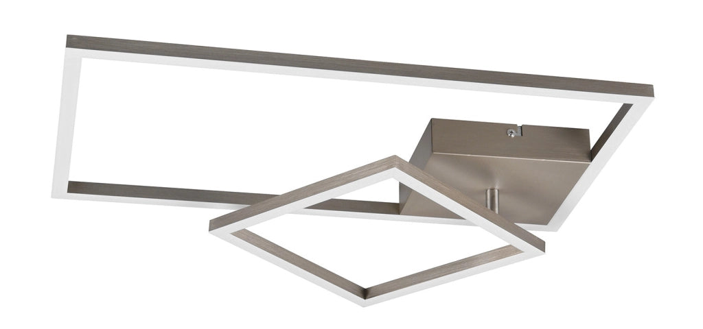 Plafoniera da Interno a LED SMD in Metallo Nickel Opaco