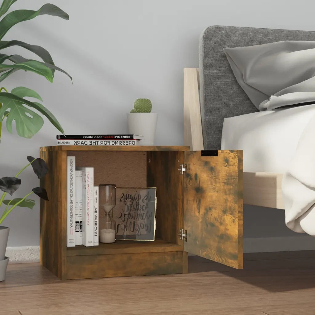 Comodini 2pz Rovere Fumo 40x39x40 cm cod mxl 30337