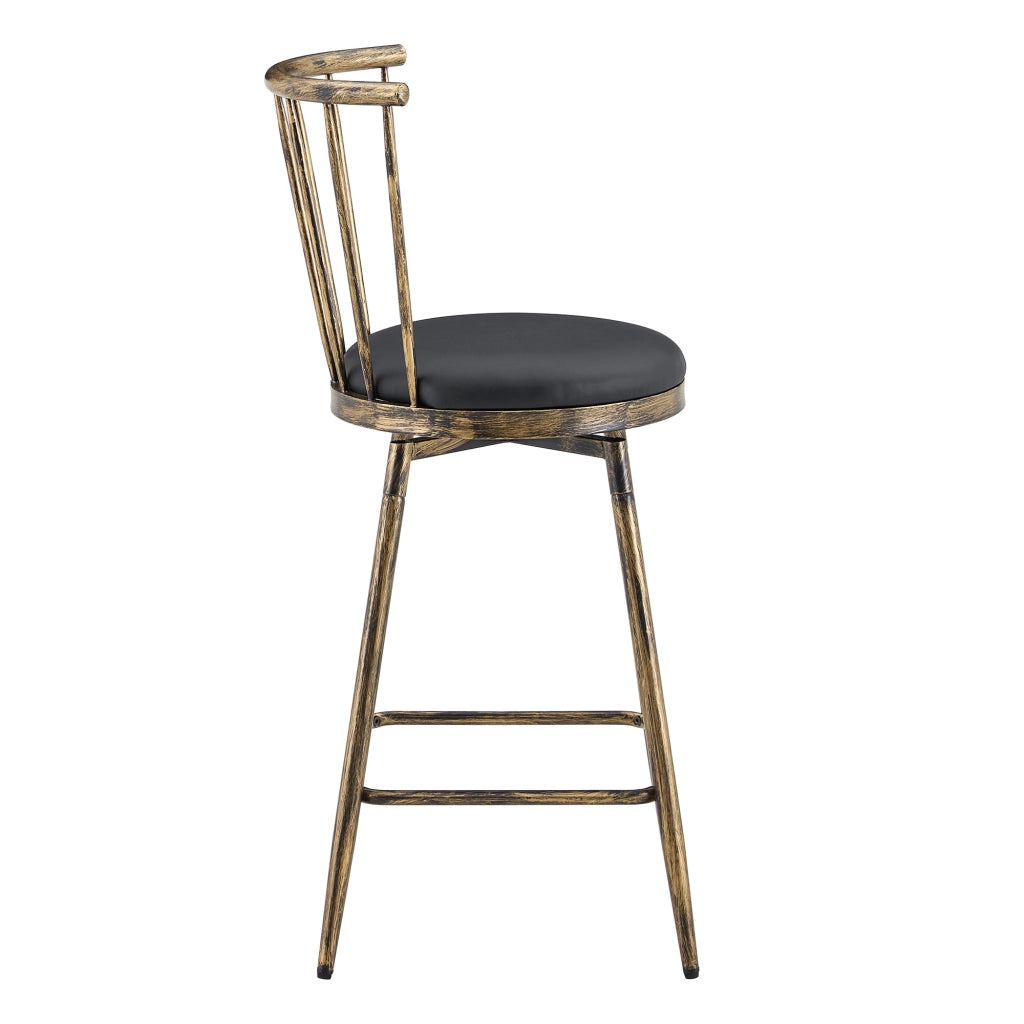 Sgabello da bar in metallo stile Windsor con seduta imbottita, design industriale per cucina e bancone
