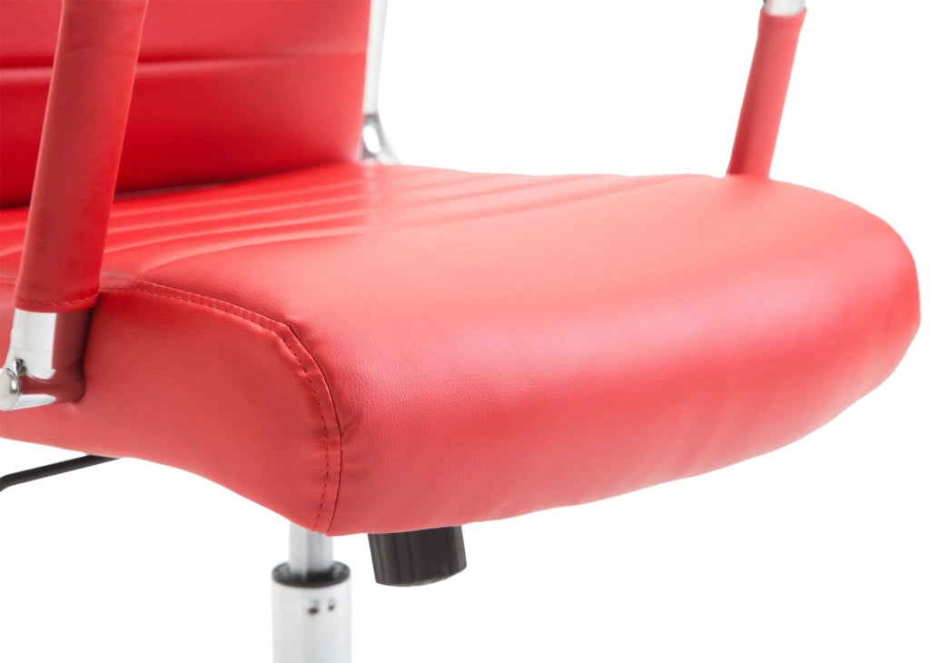 Sedia ufficio Kolumbus in similpelle rosso