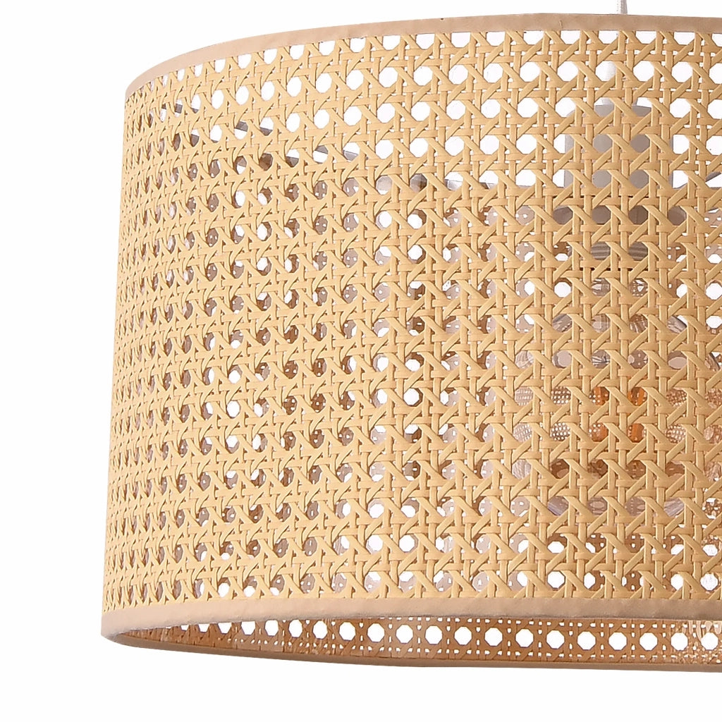 Lampadario a sospensione 160 x 32 cm nero e beige 03_0007595