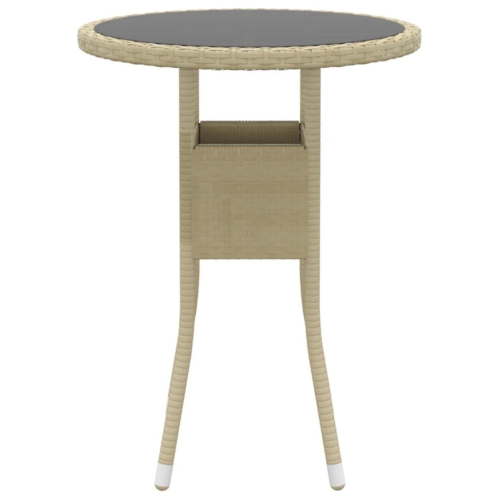 Set Mobili da Pranzo per Giardino 3 pz in Polyrattan Beige cod mxl 41752