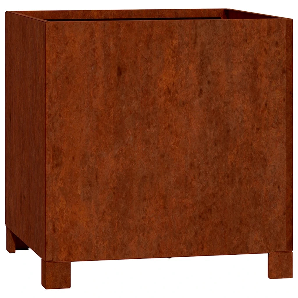 Fioriera con Gambe Ruggine 40x40x40 cm Acciaio Corten 823680