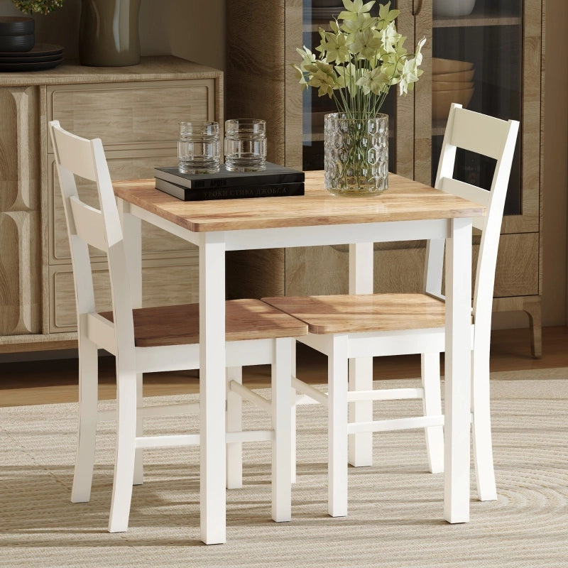 Tavolo da pranzo - in legno di caucciù - fino a 4 persone - legno naturale - sala da pranzo