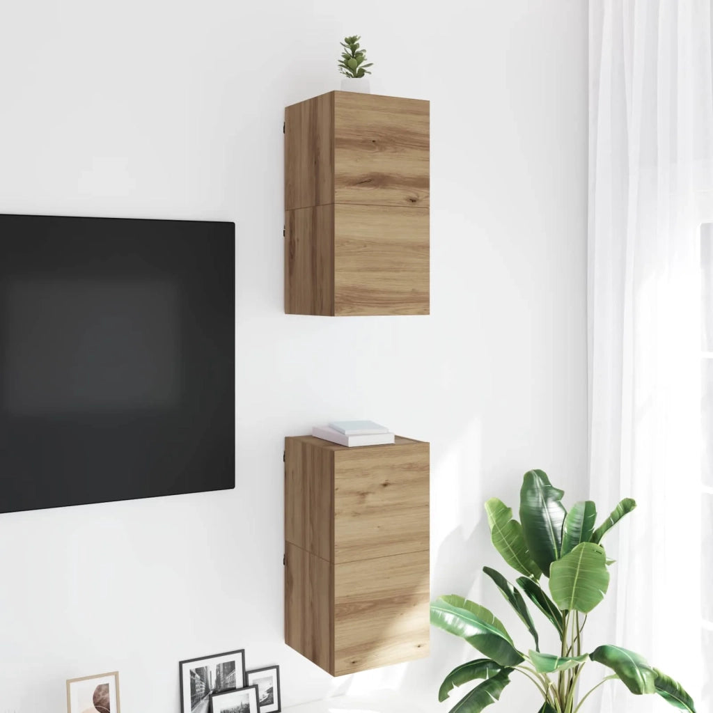 Mobile TV da parete Rovere Artigianale 30,5 x 30 x 30 cm