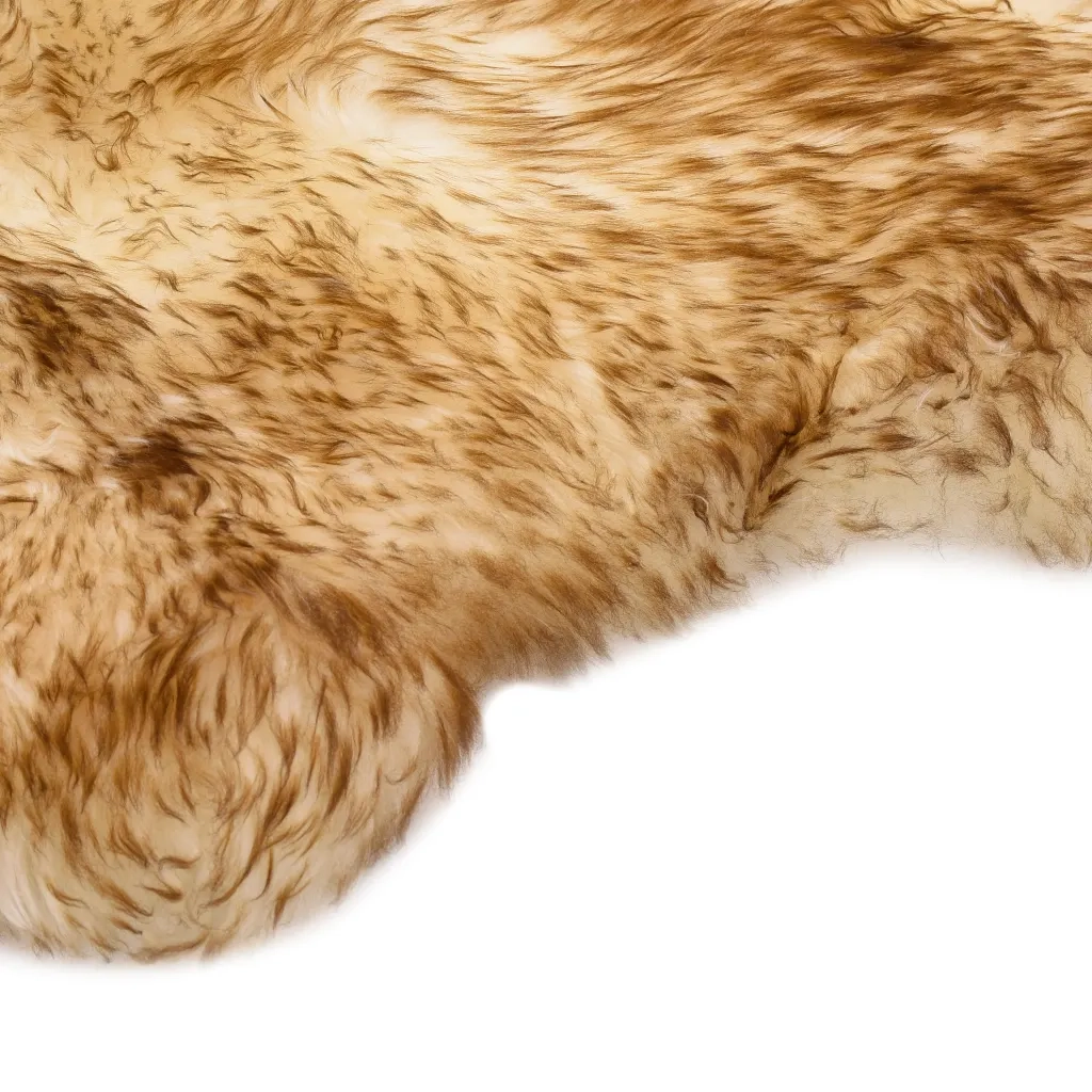 Tappeto in Pelle di Montone 60x90 cm Marrone Melange 283877