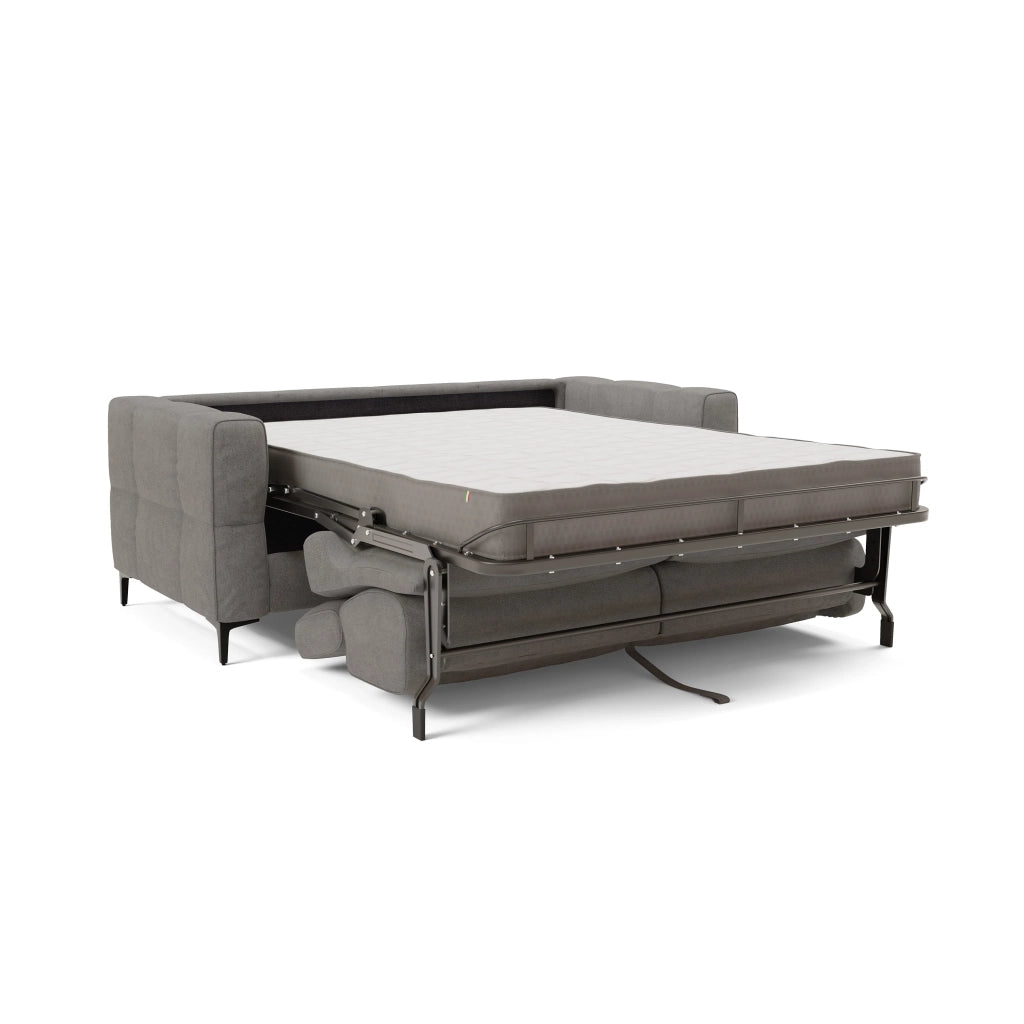 Gardenia Divano letto materasso alto 18 cm con poggiatesta reclinabili e rivestimento impermeabile T02 178 cm (mat. 120x197) grigio