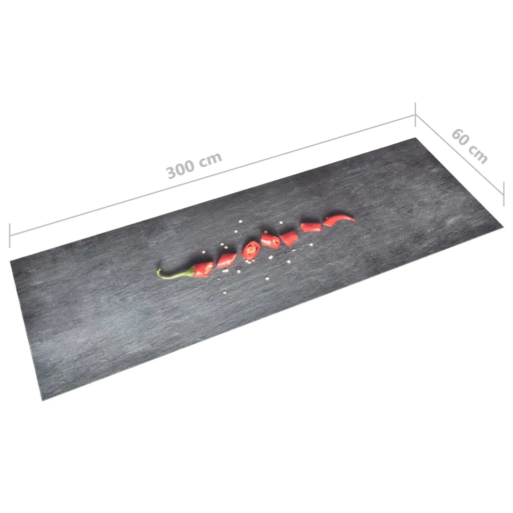 Tappetino da Cucina Lavabile-Tappeto da Cucina Peperoni 60x300 cm