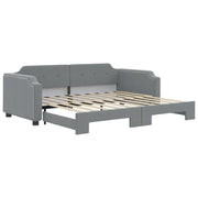 Divano letto | Sof¨¤ letto | Letto singolo Estraibile Grigio Chiaro 90x190 Tessuto