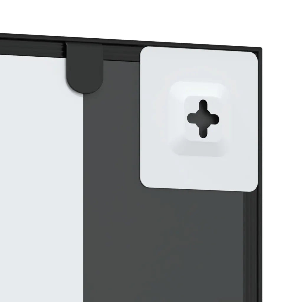 Specchio da Parete-Specchio a muro Nero 50x100 cm Rettangolare in Ferro
