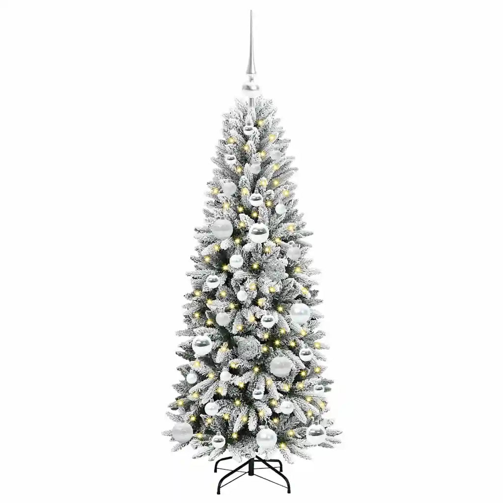 Albero di Natale | Decorazioni natalizie artificiale con 150 LED Bianco 120 cm