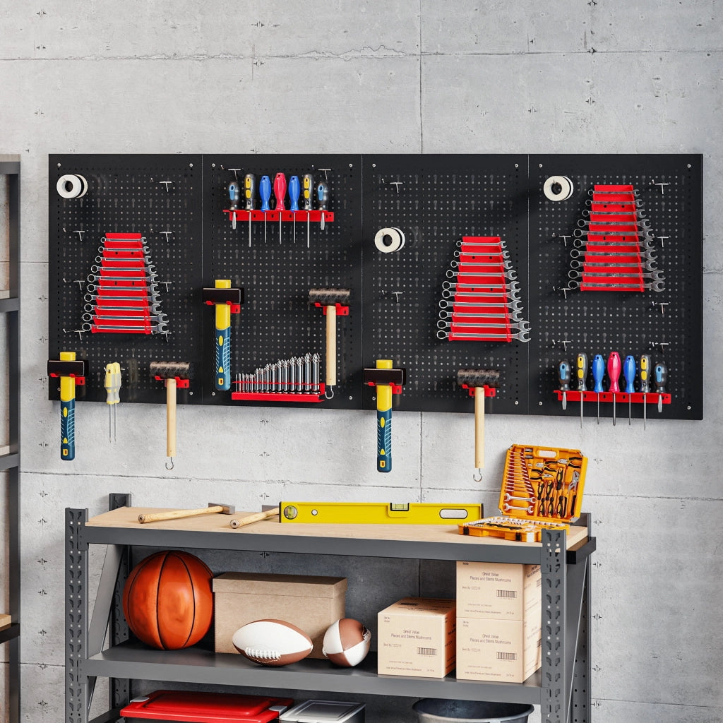 Scaffale a parete sistema di stoccaggio ¨C zephmum ¨C 60x40 cm, nero e rosso