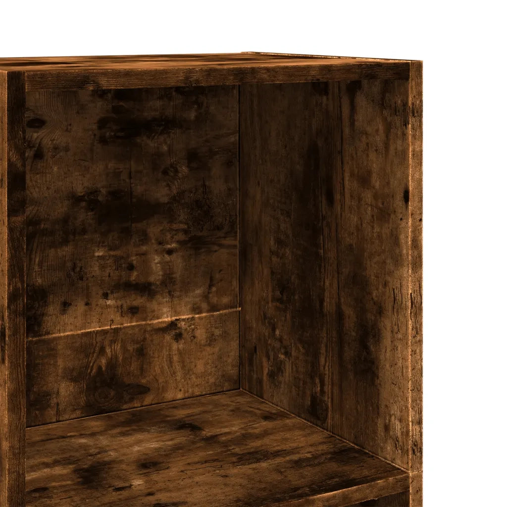 Libreria-Scaffale per Libri-Mobile di Stoccaggio Rovere Fumo 40x30x189 cm in Legno Multistrato