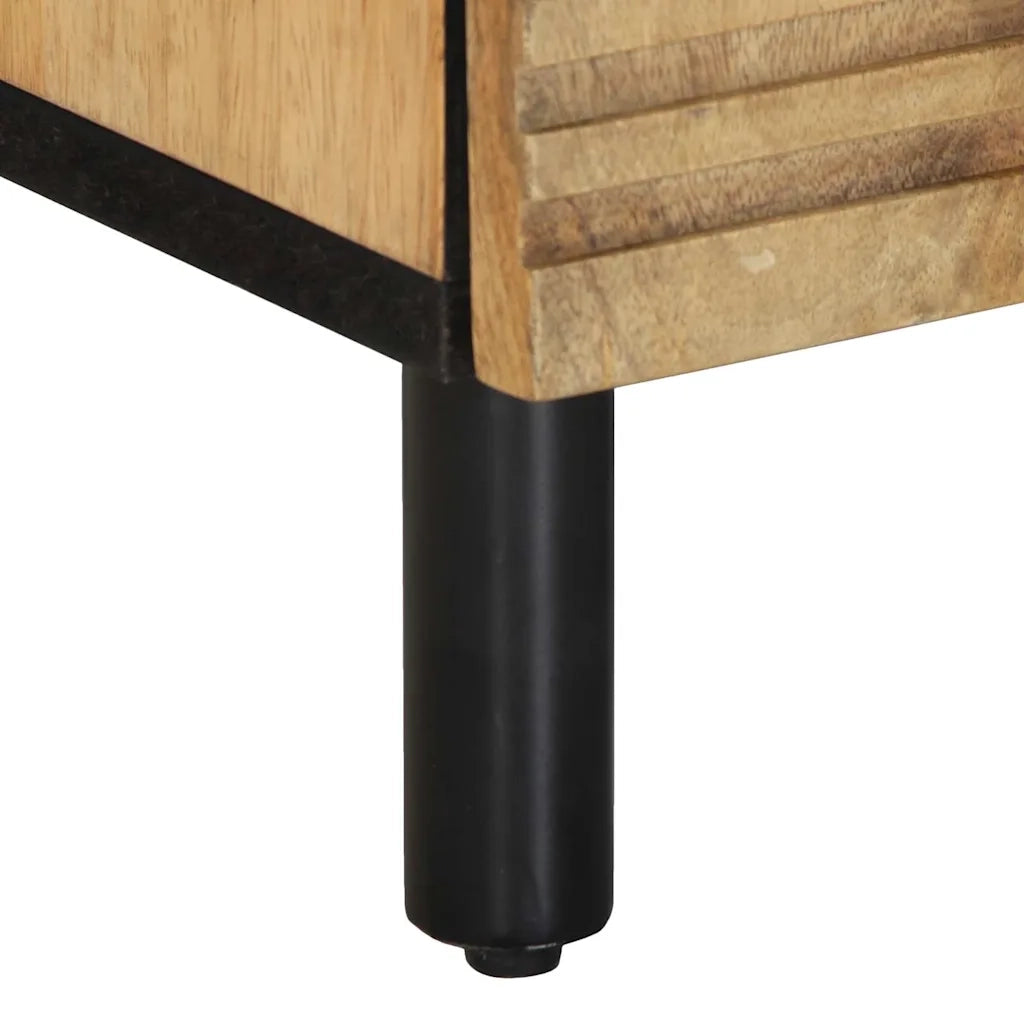 Comodino Marrone 50x33x60 cm in Legno Massello di Mango 4017728