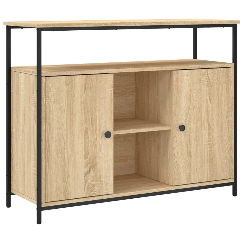 Credenza Rovere Sonoma 100x35x80 cm in Legno Multistratocod mxl 107344