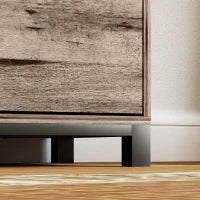 Credenza Buffet in stile Industriale con Cassetto e 3 Armadietti, in Legno Marrone, 120x36.5x70 cm
